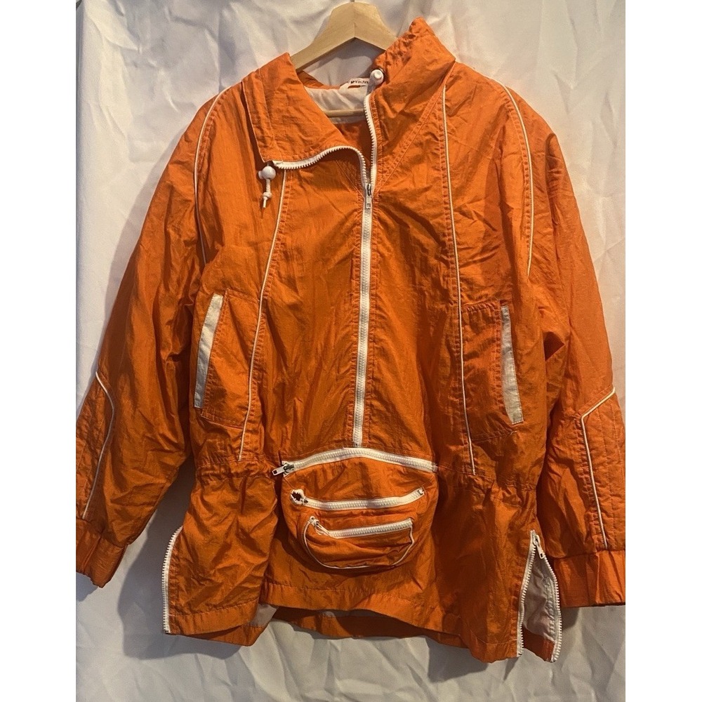 COS COB Windbreaker Jacket Womens Vintage 90s Fannypack Orange Large